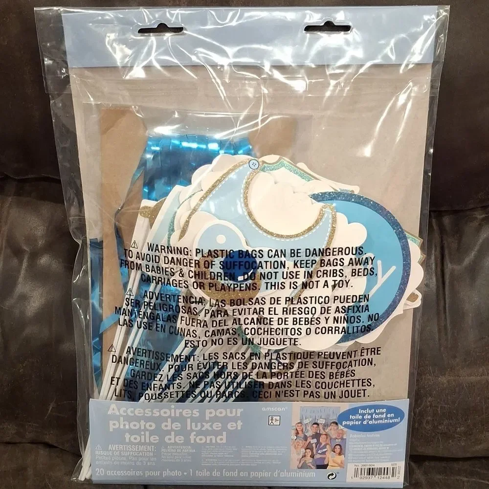 Baby Boy Baby Shower Backdrop & Decorating Kit Decorations